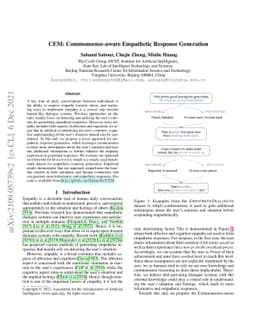 CEM: Commonsense-aware Empathetic Response Generation