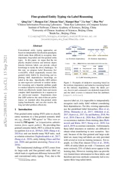 Fine-grained Entity Typing via Label Reasoning