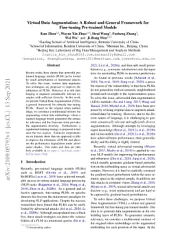 Virtual Data Augmentation: A Robust and General Framework for
  Fine-tuning Pre-trained Models