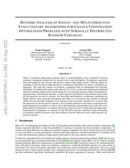 Runtime Analysis of Single- and Multi-Objective Evolutionary Algorithms
  for Chance Constrained Optimization Problems with Normally Distributed Random
  Variables