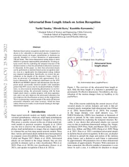 Adversarial Bone Length Attack on Action Recognition