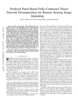 Nonlocal Patch-Based Fully-Connected Tensor Network Decomposition for
  Remote Sensing Image Inpainting