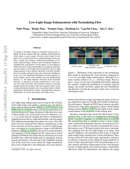 Low-Light Image Enhancement with Normalizing Flow
