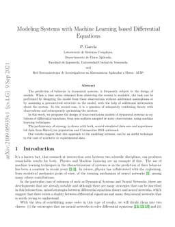 Modeling Systems with Machine Learning based Differential Equations