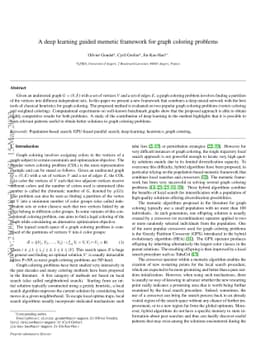 A deep learning guided memetic framework for graph coloring problems