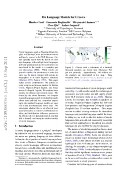 On Language Models for Creoles