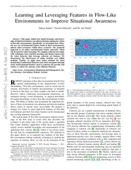 Learning and Leveraging Features in Flow-Like Environments to Improve
  Situational Awareness
