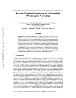 Relaxed Marginal Consistency for Differentially Private Query Answering
