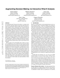 Augmenting Decision Making via Interactive What-If Analysis