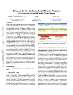 Program-to-Circuit: Exploiting GNNs for Program Representation and
  Circuit Translation