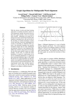 Graph Algorithms for Multiparallel Word Alignment