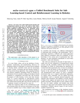 safe-control-gym: a Unified Benchmark Suite for Safe Learning-based
  Control and Reinforcement Learning in Robotics