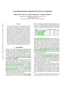 Cross-Region Domain Adaptation for Class-level Alignment