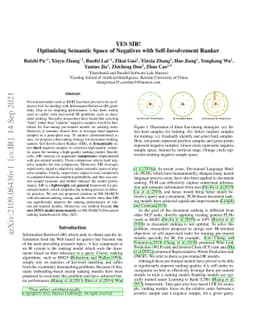 YES SIR!Optimizing Semantic Space of Negatives with Self-Involvement
  Ranker