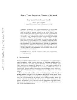 Space Time Recurrent Memory Network