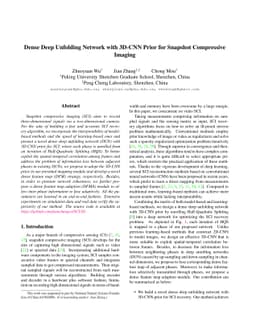 Dense Deep Unfolding Network with 3D-CNN Prior for Snapshot Compressive
  Imaging