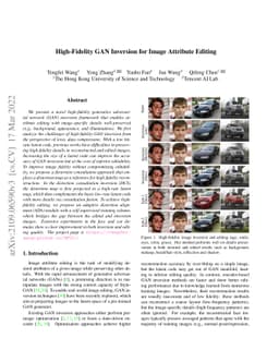 High-Fidelity GAN Inversion for Image Attribute Editing
