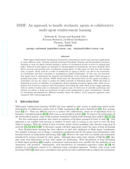 DSDF: An approach to handle stochastic agents in collaborative
  multi-agent reinforcement learning