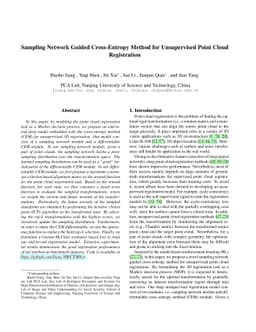 Sampling Network Guided Cross-Entropy Method for Unsupervised Point
  Cloud Registration