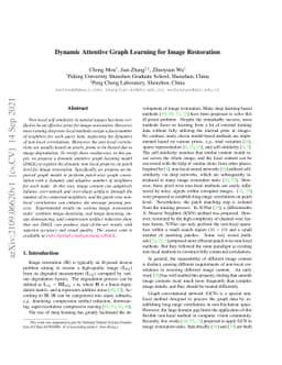 Dynamic Attentive Graph Learning for Image Restoration