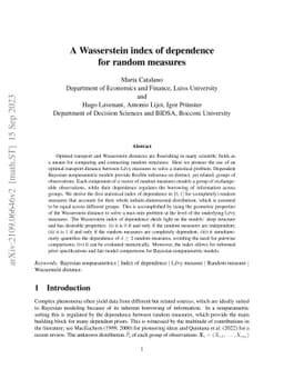 A Wasserstein index of dependence for random measures