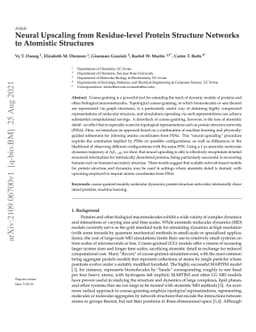 Neural Upscaling from Residue-level Protein Structure Networks to
  Atomistic Structure