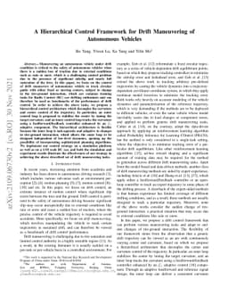 A Hierarchical Control Framework for Drift Maneuvering of Autonomous
  Vehicles