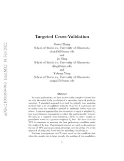 Targeted Cross-Validation