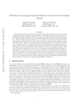 Multihop: Leveraging Complex Models to Learn Accurate Simple Models