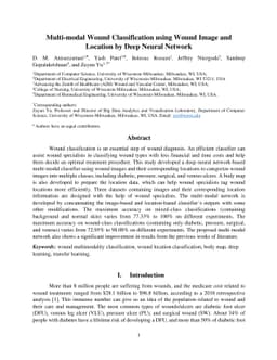 Multi-modal Wound Classification using Wound Image and Location by Deep
  Neural Network
