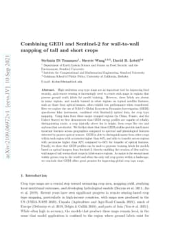 Combining GEDI and Sentinel-2 for wall-to-wall mapping of tall and short
  crops
