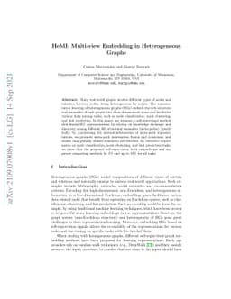 HeMI: Multi-view Embedding in Heterogeneous Graphs