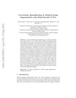 Uncertainty Quantification in Medical Image Segmentation with
  Multi-decoder U-Net