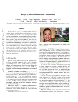 Image Synthesis via Semantic Composition