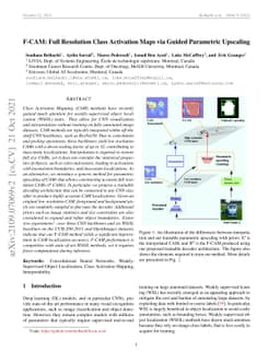 F-CAM: Full Resolution Class Activation Maps via Guided Parametric
  Upscaling