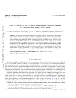 Non-Asymptotic Analysis of Stochastic Approximation Algorithms for
  Streaming Data