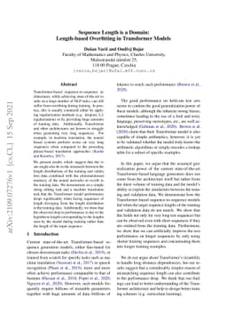 Sequence Length is a Domain: Length-based Overfitting in Transformer
  Models