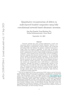 Quantitative reconstruction of defects in multi-layered bonded
  composites using fully convolutional network-based ultrasonic inversion