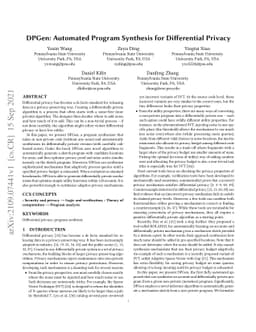 DPGen: Automated Program Synthesis for Differential Privacy