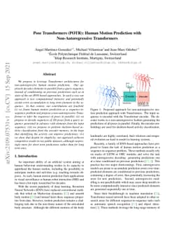 Pose Transformers (POTR): Human Motion Prediction with
  Non-Autoregressive Transformers
