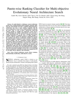 Pareto-wise Ranking Classifier for Multi-objective Evolutionary Neural
  Architecture Search