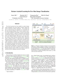 Partner-Assisted Learning for Few-Shot Image Classification
