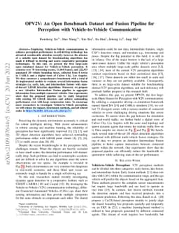 OPV2V: An Open Benchmark Dataset and Fusion Pipeline for Perception with
  Vehicle-to-Vehicle Communication