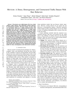 METEOR:A Dense, Heterogeneous, and Unstructured Traffic Dataset With
  Rare Behaviors