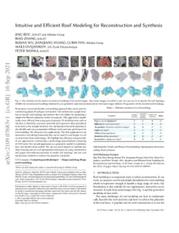 Intuitive and Efficient Roof Modeling for Reconstruction and Synthesis