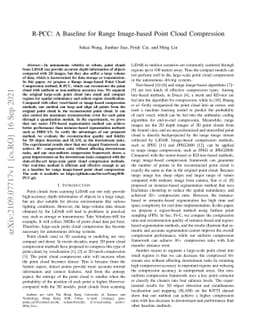 R-PCC: A Baseline for Range Image-based Point Cloud Compression