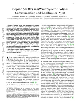 Beyond 5G RIS mmWave Systems: Where Communication and Localization Meet