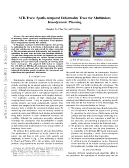 STD-Trees: Spatio-temporal Deformable Trees for Multirotors Kinodynamic
  Planning