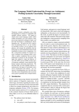 The Language Model Understood the Prompt was Ambiguous: Probing
  Syntactic Uncertainty Through Generation