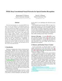 FSER: Deep Convolutional Neural Networks for Speech Emotion Recognition